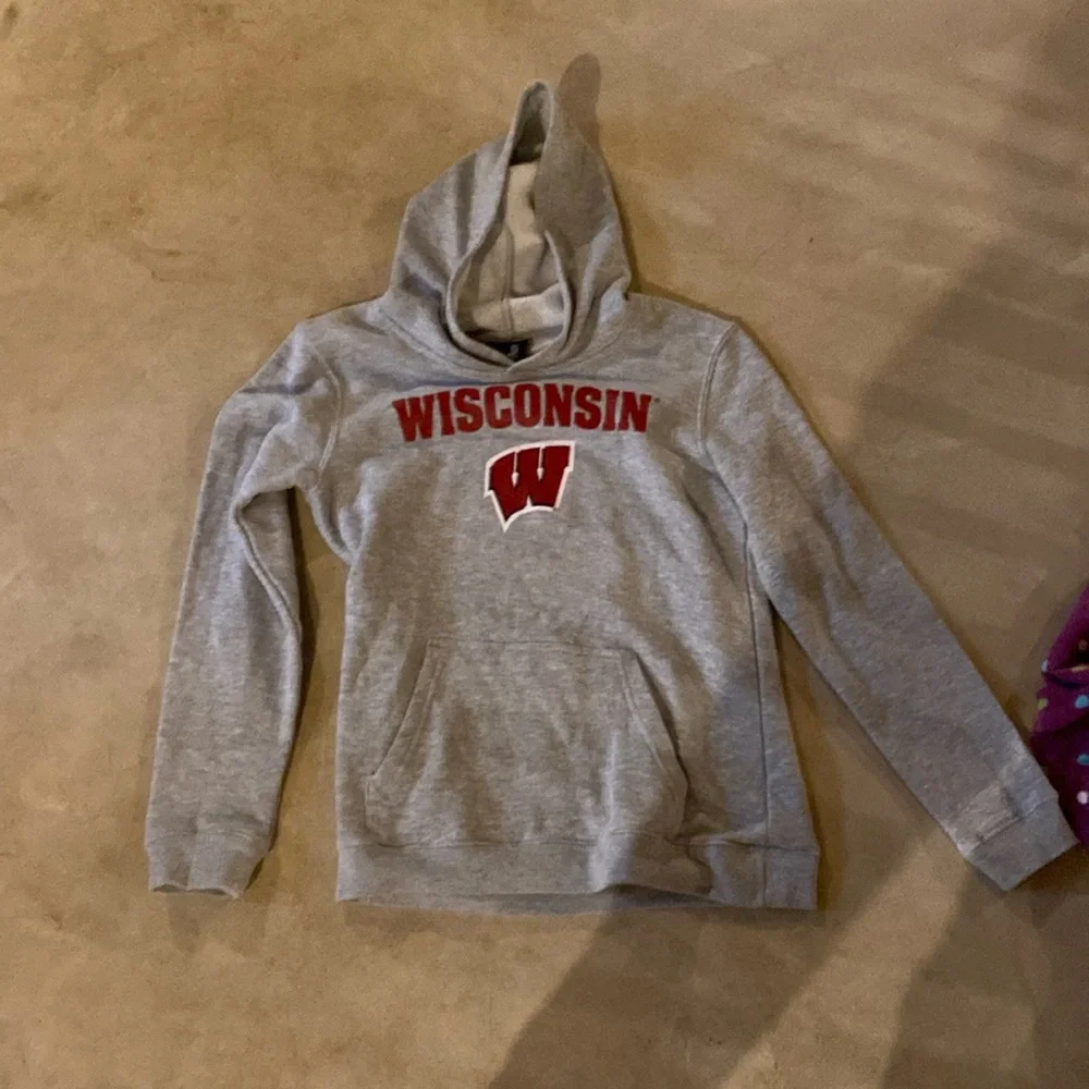 Wisconsin Gray Hoodie for Kids